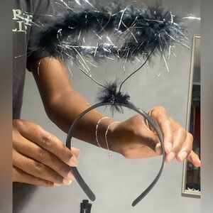 Black feather headband - perfect for Halloween or a festival or cosplay